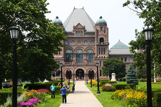 Legislative building of Ontario in springtime